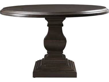 World Interiors Toulon 48" Round Wood Vintage Brown Dining Table WITZWTLNRD48