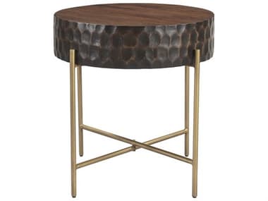 World Interiors Vallarta Round Wood End Table WITZWVALST24