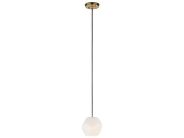 Wildwood 1-Light Antique Brass Black White Geometric Mini Pendant WL15302