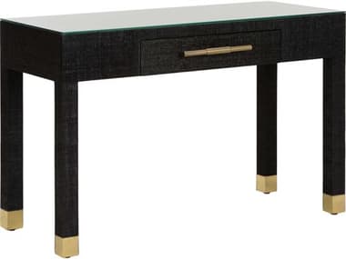 Wildwood Sophisticate 48" Rectangular Glass Black Console Table WL295609