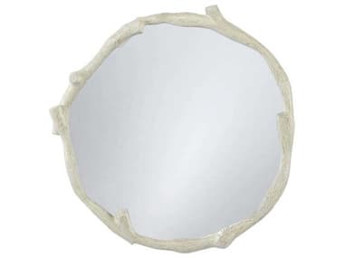 Wildwood Denise Mcgaha Timber Antique White Round Wall Mirror WL295839