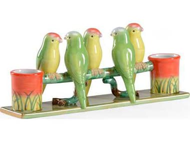 Wildwood Budgies On A Fence Decorative Accent WL300715