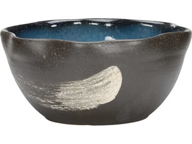 Wildwood Shiga Kabira Bay Black White Blue Decorative Bowl WL302582