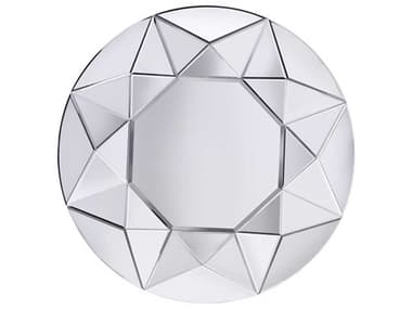 Wildwood Crystal Cubism Clear Round Wall Mirror WL302622