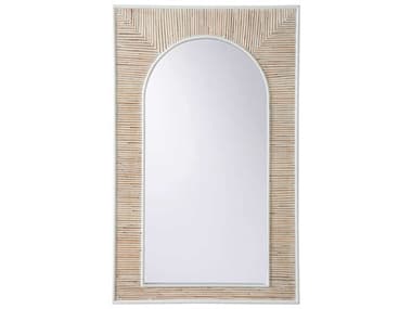 Wildwood Aura White Brown Arch Wall Mirror WL302792