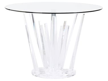 Wildwood Geode 42" Round Glass Clear End Table WL490668