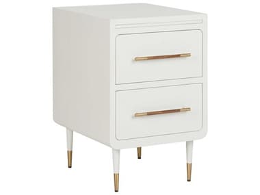Wildwood Mod 18" Wide 2-Drawers White Chest Nightstand WL490712