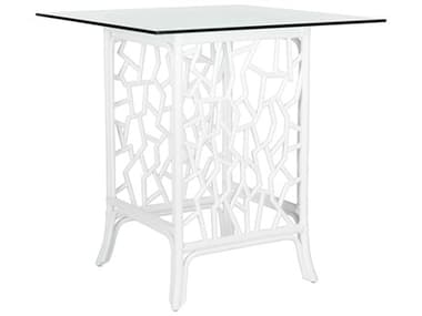 Wildwood 40" White Square Glass Bar Table WL490719
