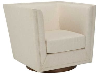 Wildwood Gehry Swivel 35" White Fabric Accent Chair WL490728