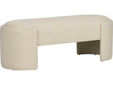 Wildwood Prix 50" Natural Beige Fabric Upholstered Accent Bench WL490762