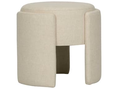 Wildwood Prix 19" Natural Beige Fabric Upholstered Accent Stool WL490765