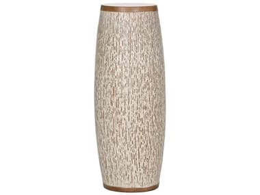 Wildwood Enya Round Wood Brown Light Gray End Table WL490814