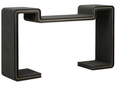 Wildwood Ottawa 58" Rectangular Wood Black Gold Console Table WL490833