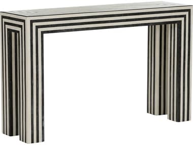 Wildwood Positano Rectangular Stone Natural Black White Console Table WL490836