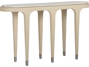 Wildwood Juno Beach Oval Stone Cream Natural White Console Table WL490841