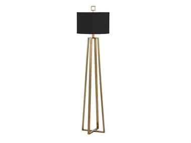 Wildwood Colson 56" Tall Antique Brass Black Paper Floor Lamp WL605232