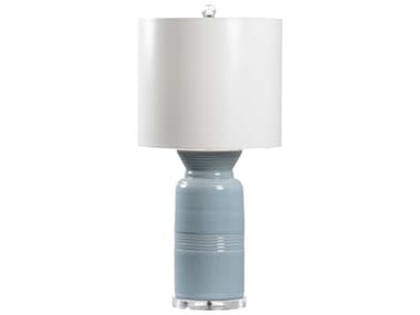 Wildwood Transparent Mist Blue Super White Paper Buffet Lamp WL61085