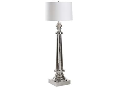 Wildwood The Tuscan Order 60" Tall Polished Nickel Off White Linen Floor Lamp WL61131