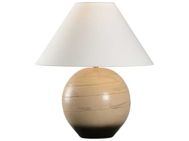 Wildwood Shiga Moriko Brown Off White Linen Buffet Lamp WL61317