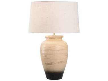 Wildwood Shiga Kento Brown Ombre Tan Linen Buffet Lamp WL613182