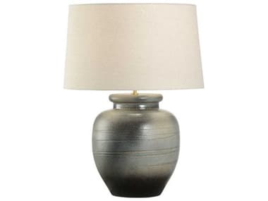 Wildwood Shiga Ayaka Grayish Green Tan Linen Buffet Lamp WL613202