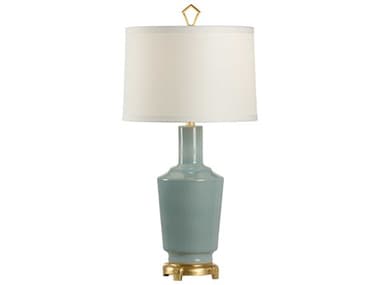 Wildwood Emma Blue Ivory Linen Buffet Lamp WL61441