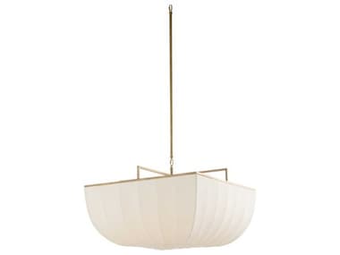 Wildwood Perruche 4-Light Antique Brass White Pendant WL67499