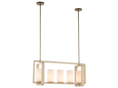 Wildwood Oak Island 5-Light Taupe Antique Brass Island Pendant WL67502