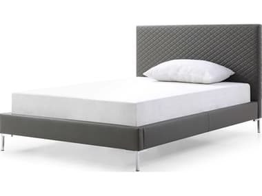 Whiteline Modern Living Liz Dark Grey Silver Full Platform Bed WMLBF1689PDGRY