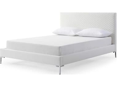 Whiteline Modern Living Liz White Silver Full Platform Bed WMLBF1689PWHT