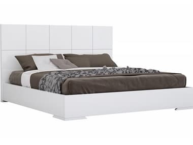 Whiteline Modern Living Anna White Wood King Platform Bed WMLBK1207WHT