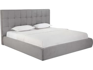 Whiteline Modern Living Dexter Grey Upholstered King Platform Bed WMLBK2013FGRY