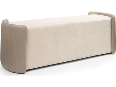 Whiteline Modern Living Hug Taupe Beige Upholstered Accent Bench WMLBN2042FTAU
