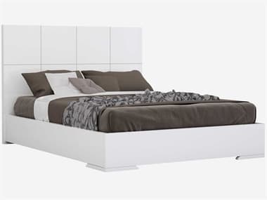 Whiteline Modern Living Anna White Wood Queen Platform Bed WMLBQ1207WHT