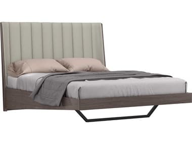 Whiteline Modern Living Berlin Chestnut Light Grey Queen Platform Bed WMLBQ1754CNUTLGRY