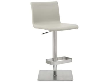 Whiteline Modern Living Watson Light Grey Faux Leather Adjustable Bar Stool WMLBS1626PLGRY