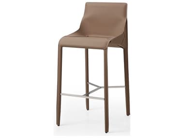 Whiteline Modern Living Emory Grey Faux Leather Bar Stool WMLBS1881PGRY