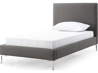 Whiteline Modern Living Liz Dark Grey Twin Platform Bed WMLBT1689PDGRY