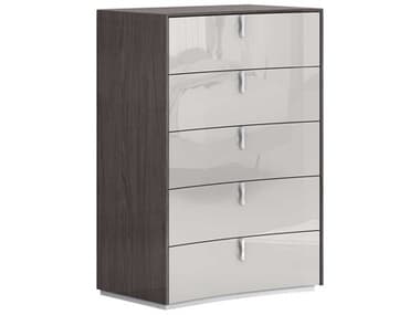 Whiteline Modern Living Berlin Chestnut Light Grey Chest of Drawers WMLCD1754CNUTLGRY