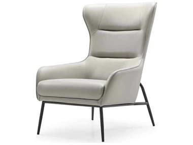 Whiteline Modern Living Wyatt White Faux Leather Accent Chair WMLCH1707PLGRY