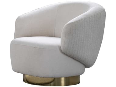 Whiteline Modern Living Erzin Swivel White Accent Chair WMLCH1758FWHT