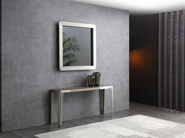 Whiteline Modern Living Elena Rectangular Wood Grey Console Table with Mirror WMLCO2029LGRYSET