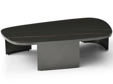 Whiteline Modern Living Tori Ceramic Black Gold Coffee Table WMLCT1895SBLK