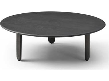 Whiteline Modern Living Luna Round Wood Dark Grey Coffee Table WMLCT1898DGRY