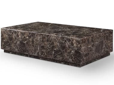 Whiteline Modern Living Iris Rectangular Marble Brown Coffee Table WMLCT1927RDEMP
