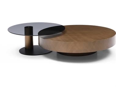 Whiteline Modern Living Renata Oval Glass Black Coffee Table WMLCT1932BLKBRZ