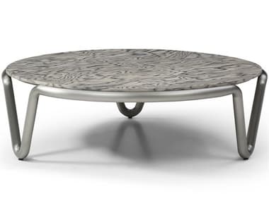 Whiteline Modern Living Anaconda Round Wood Grey Coffee Table WMLCT2035LGRY