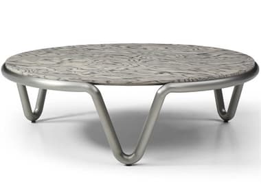 Whiteline Modern Living Anaconda Round Wood Grey Coffee Table WMLCT2035SGRY