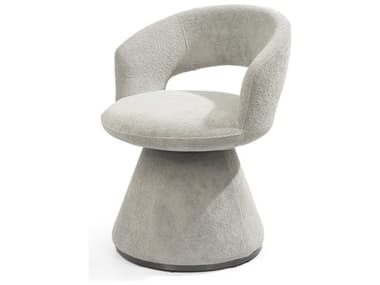 Whiteline Modern Living Portofino Gray Upholstered Arm Dining Chair WMLDAC2040FDGRY