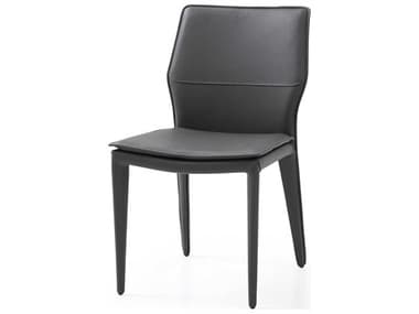 Whiteline Modern Living Miranda Gray Faux Leather Armless Dining Chair Set of 2 WMLDC1475DGRY